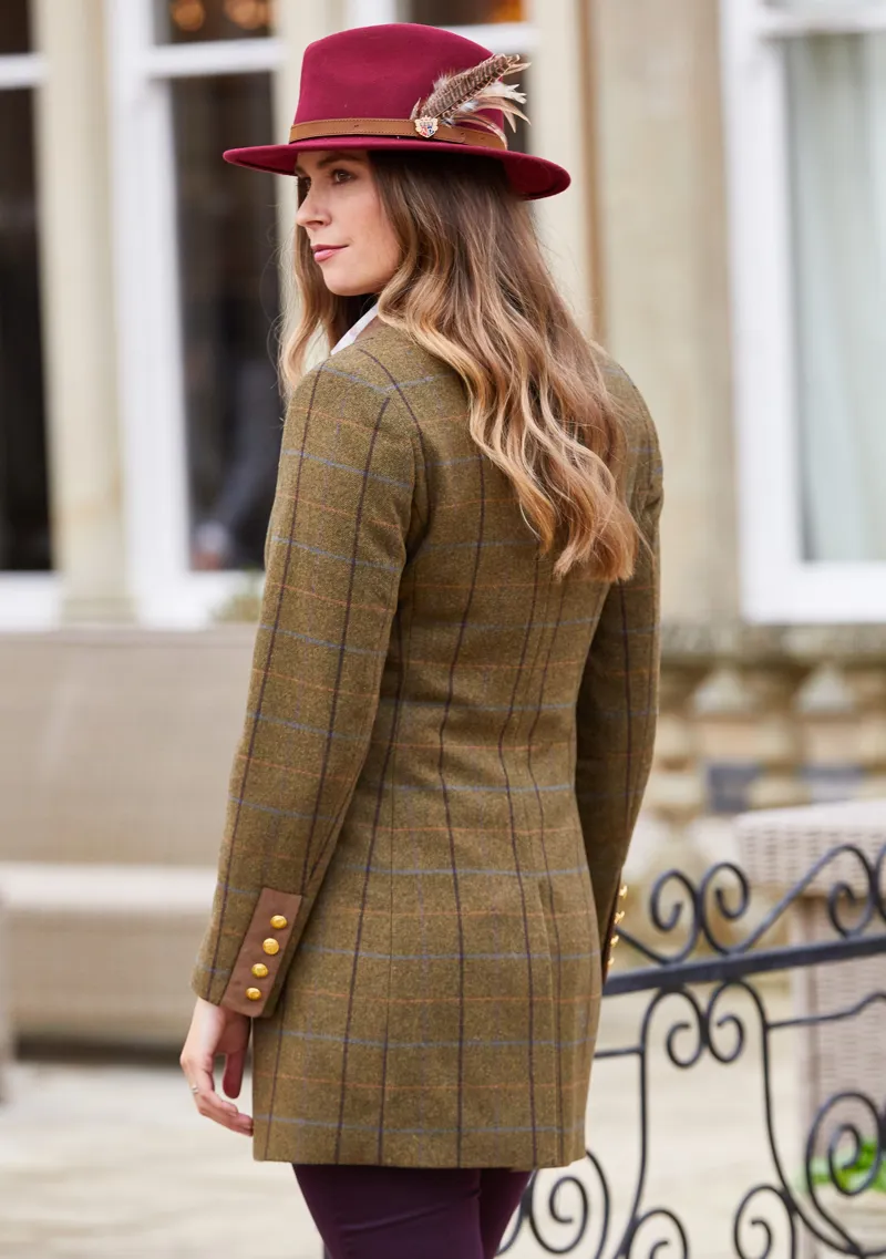 Alan Paine Ladies Combrook Mid Thigh Coat Hazel-2